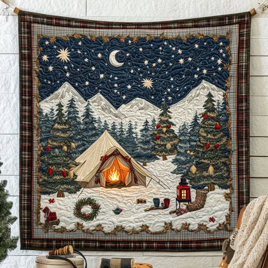 Peaceful Camping Quilt Blanket