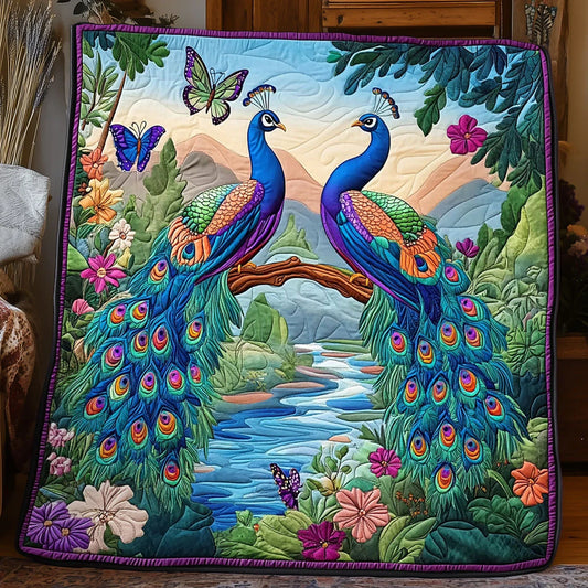 Peacock Quilt Blanket