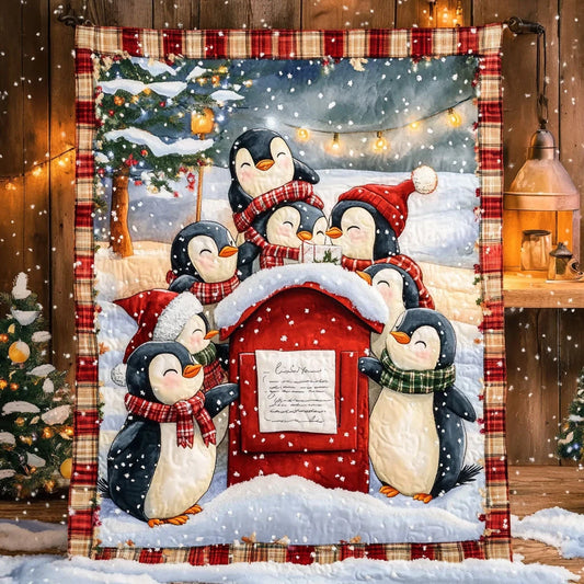Penguin Festive Cheer Quilt Blanket