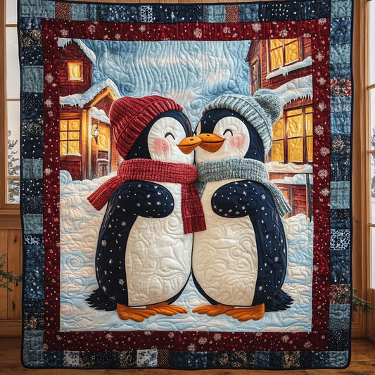 Penguin Hug Quilt Blanket