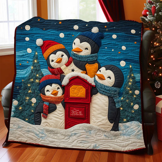 Penguin Letter Quilt Blanket