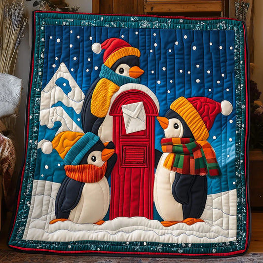 Penguin Letter Quilt Blanket