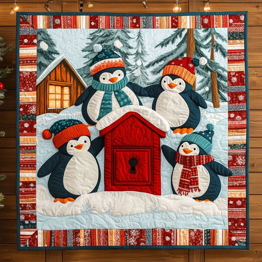 Penguin Mailbox Quilt Blanket