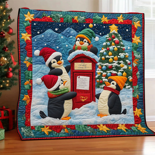 Penguin Mailrun Quilt Blanket