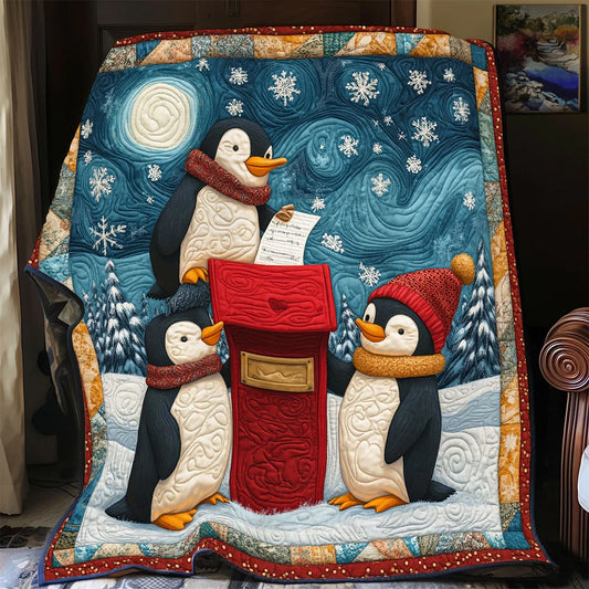 Penguin Parcel Quilt Blanket