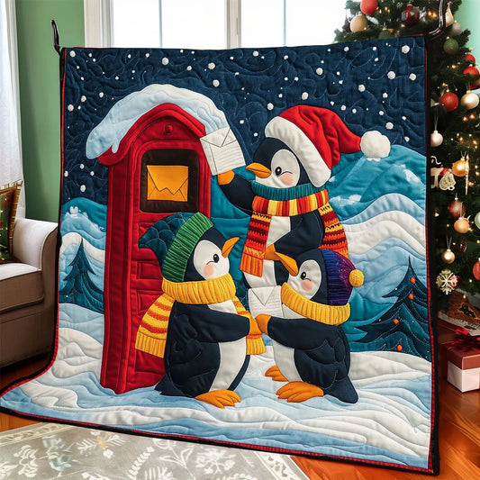 Penguin Parcel Quilt Blanket