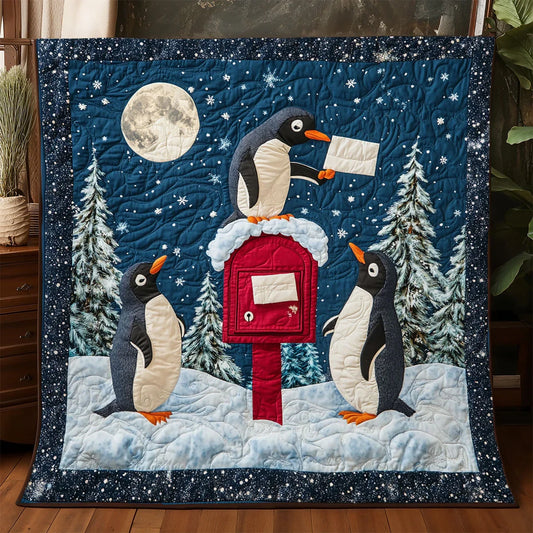 Penguin Post Express Quilt Blanket