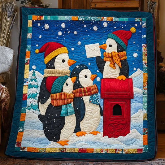 Penguin Post Quilt Blanket