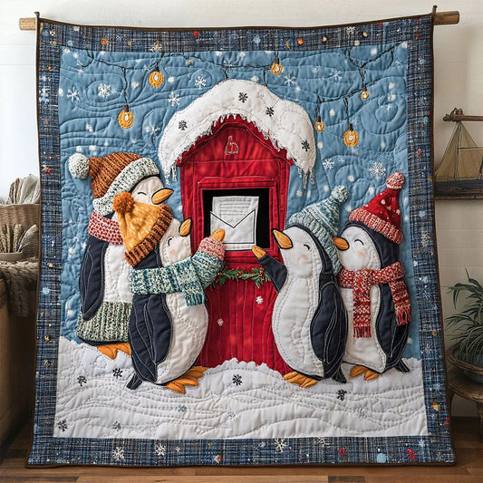 Penguin Snow Dream Quilt Blanket
