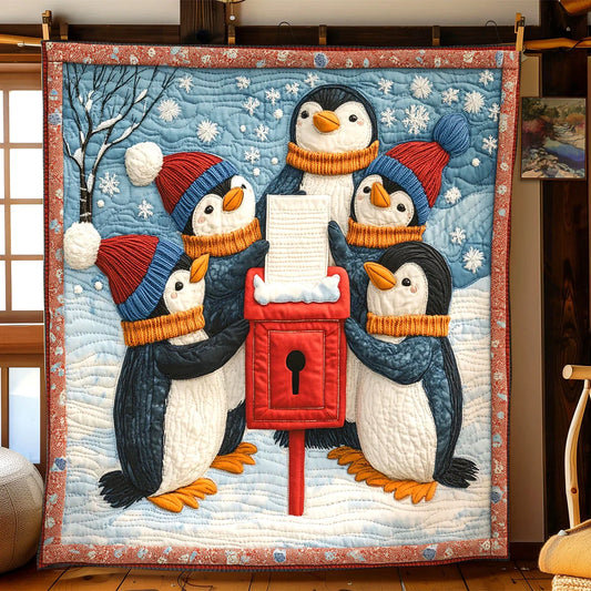 Penguin Winter Quilt Blanket