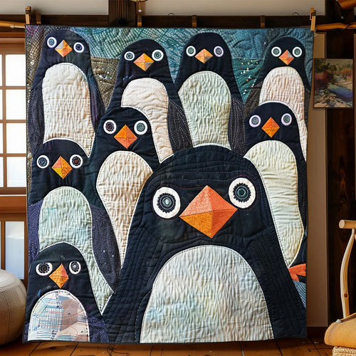 Penguin Wonderland Quilt Blanket