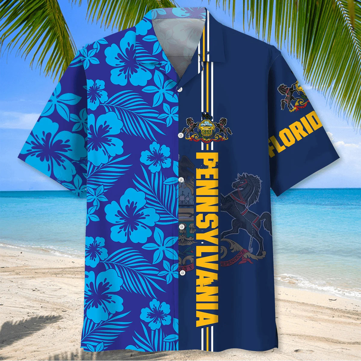 Pennsylvania State Hawaiian Shirt, custom shirt gift for men