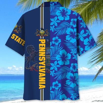 Pennsylvania State Hawaiian Shirt, custom shirt gift for men (view 3)