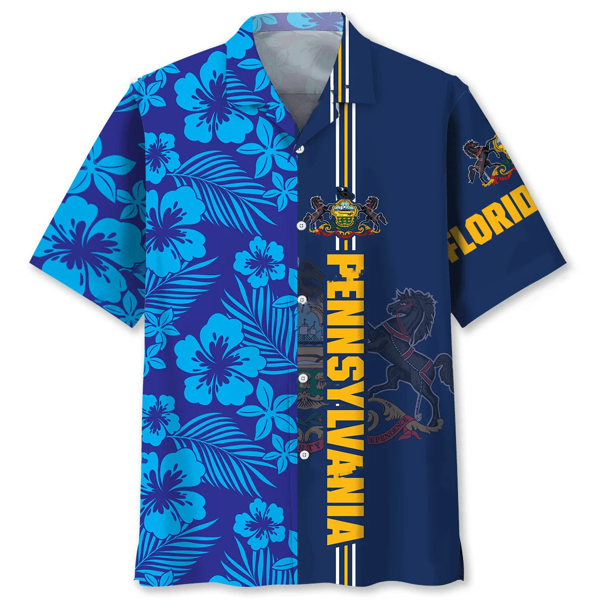 Pennsylvania State Hawaiian Shirt, custom shirt gift for men (view 4)