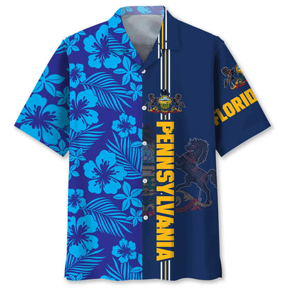 Pennsylvania State Hawaiian Shirt, custom shirt gift for men (view 4)