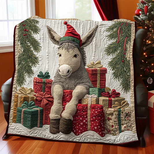 Peppermint Donkey Dreams Quilt Blanket