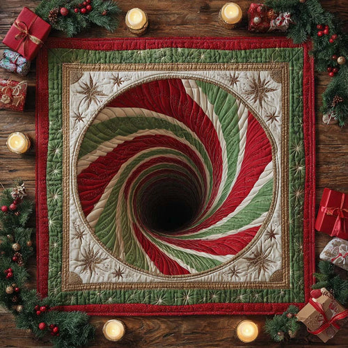 Peppermint Prism Quilted Table Topper