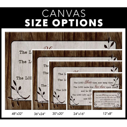 numbers 6 24 26 the lord bless thee and keep thee wall art canvas (Landscape) (view 3)