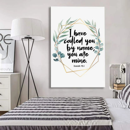 i have called you by name you are mine isaiah 43 1 wall art canvas (view 5)