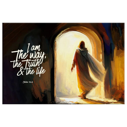 i am the way the truth and the life jesus tomb john 14 6 wall art canvas (Landscape) (view 5)