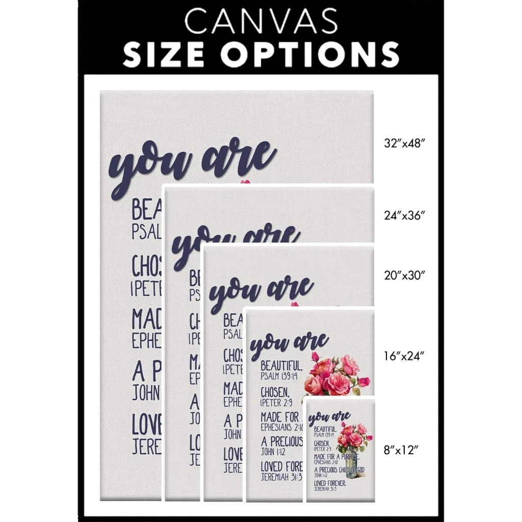 you are who god says you are bible verses christian wall art canvas (view 5)