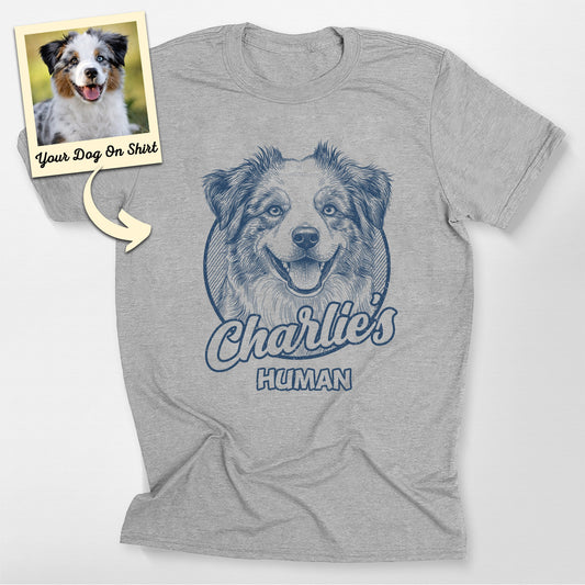 Personalized Australian Sheperd Shirt Sketch Portr