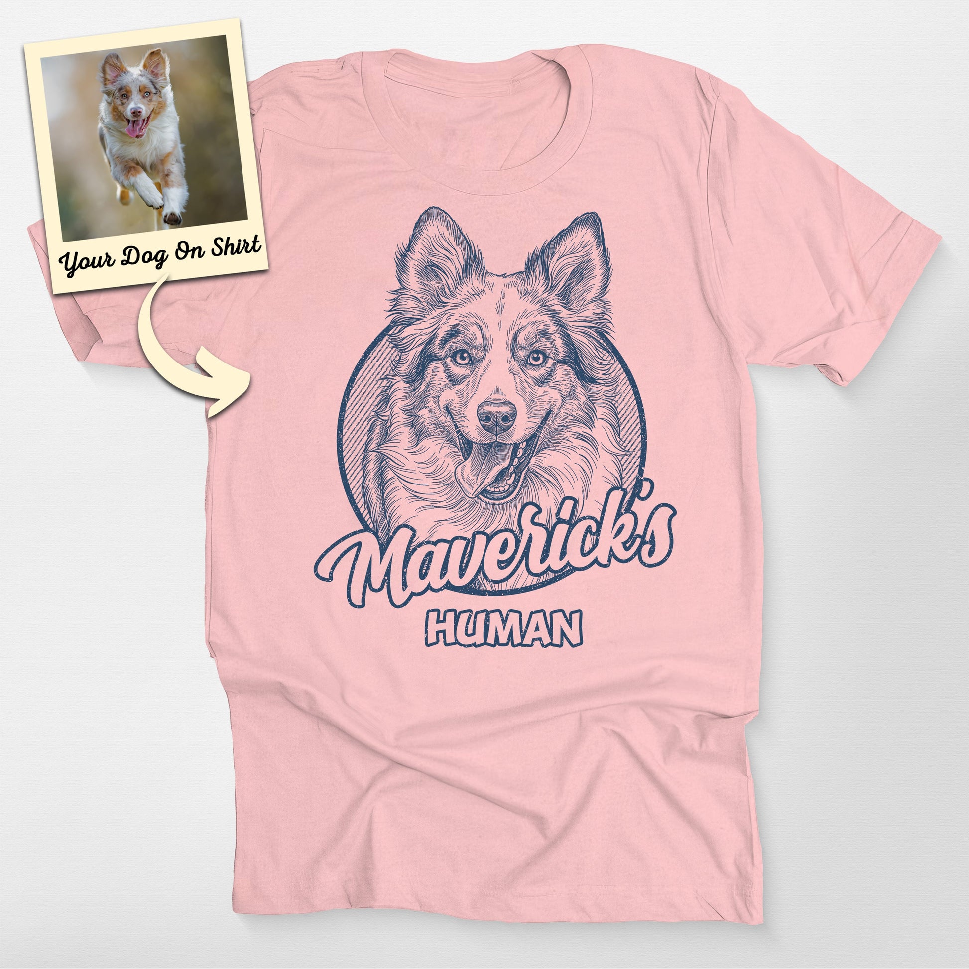 Personalized Australian Sheperd Shirt Sketch Portr (view 5)