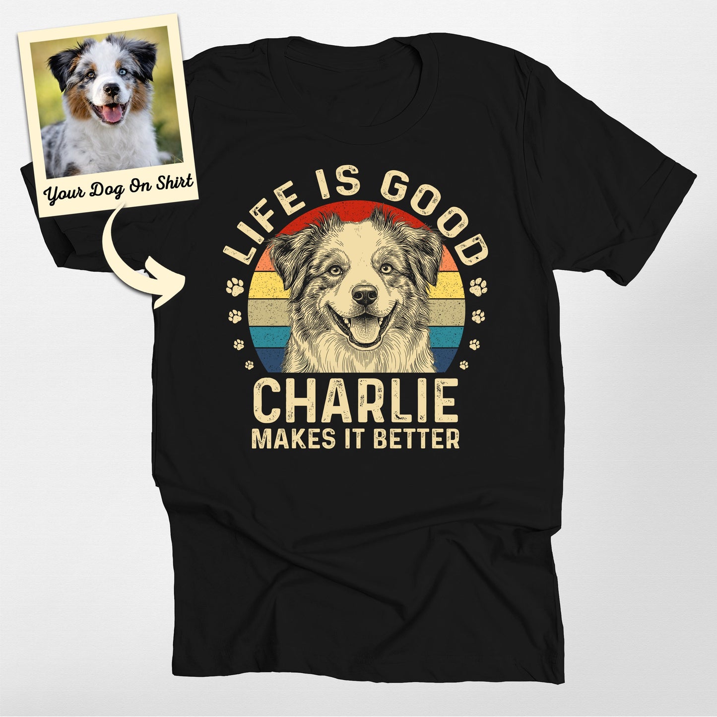 Personalized Australian Shepherd Shirt Life is Goo (view 2)