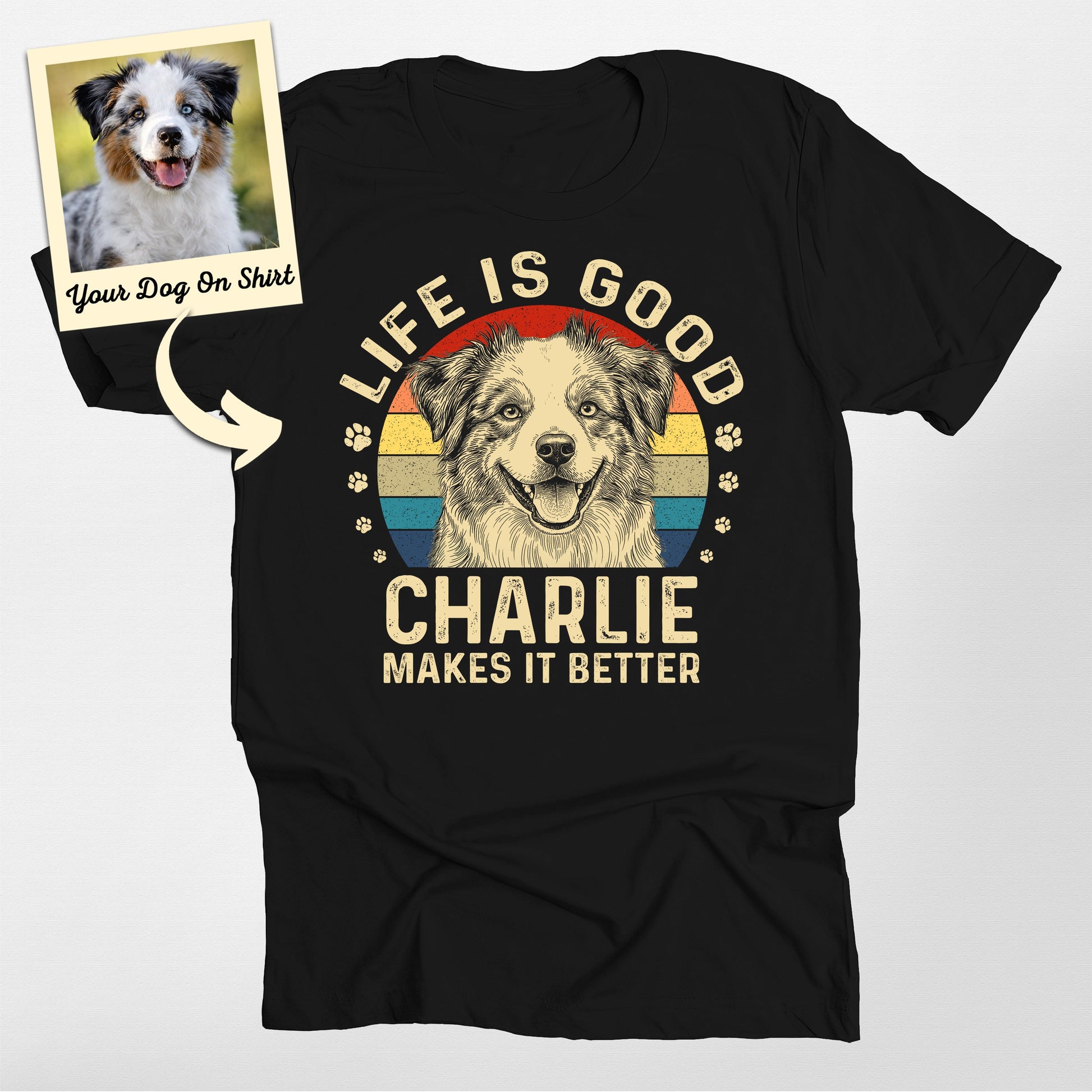 Personalized Australian Shepherd Shirt Life is Goo (view 2)