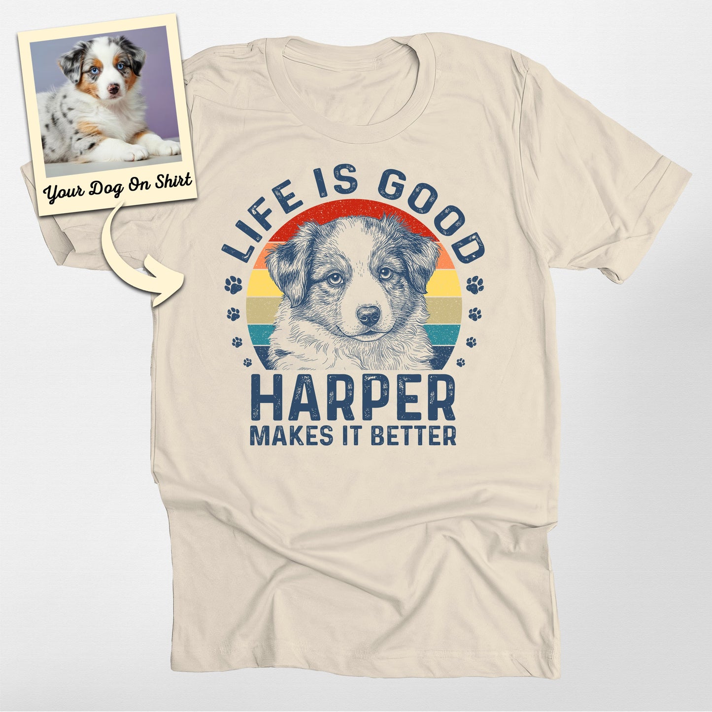 Personalized Australian Shepherd Shirt Life is Goo (view 3)