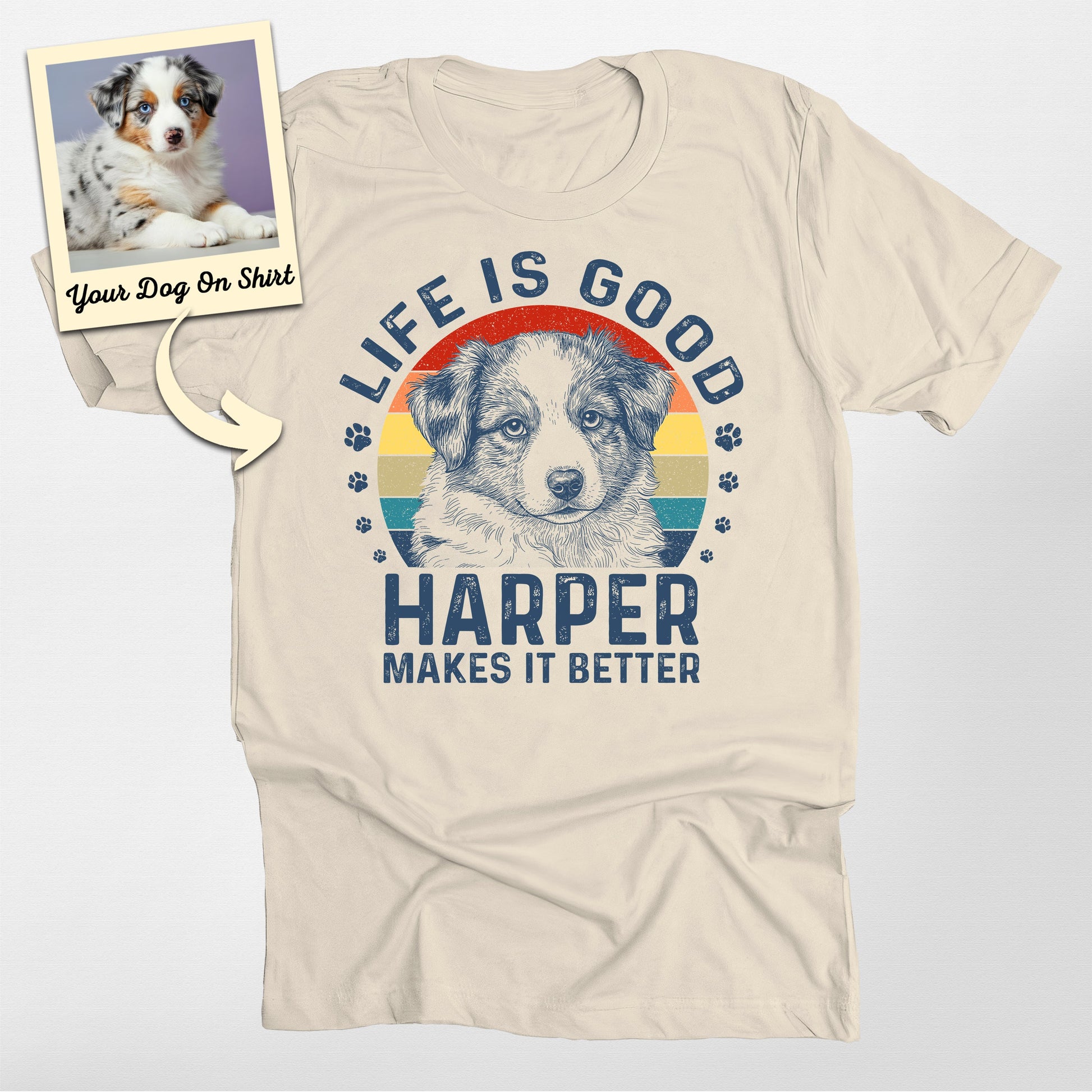 Personalized Australian Shepherd Shirt Life is Goo (view 3)