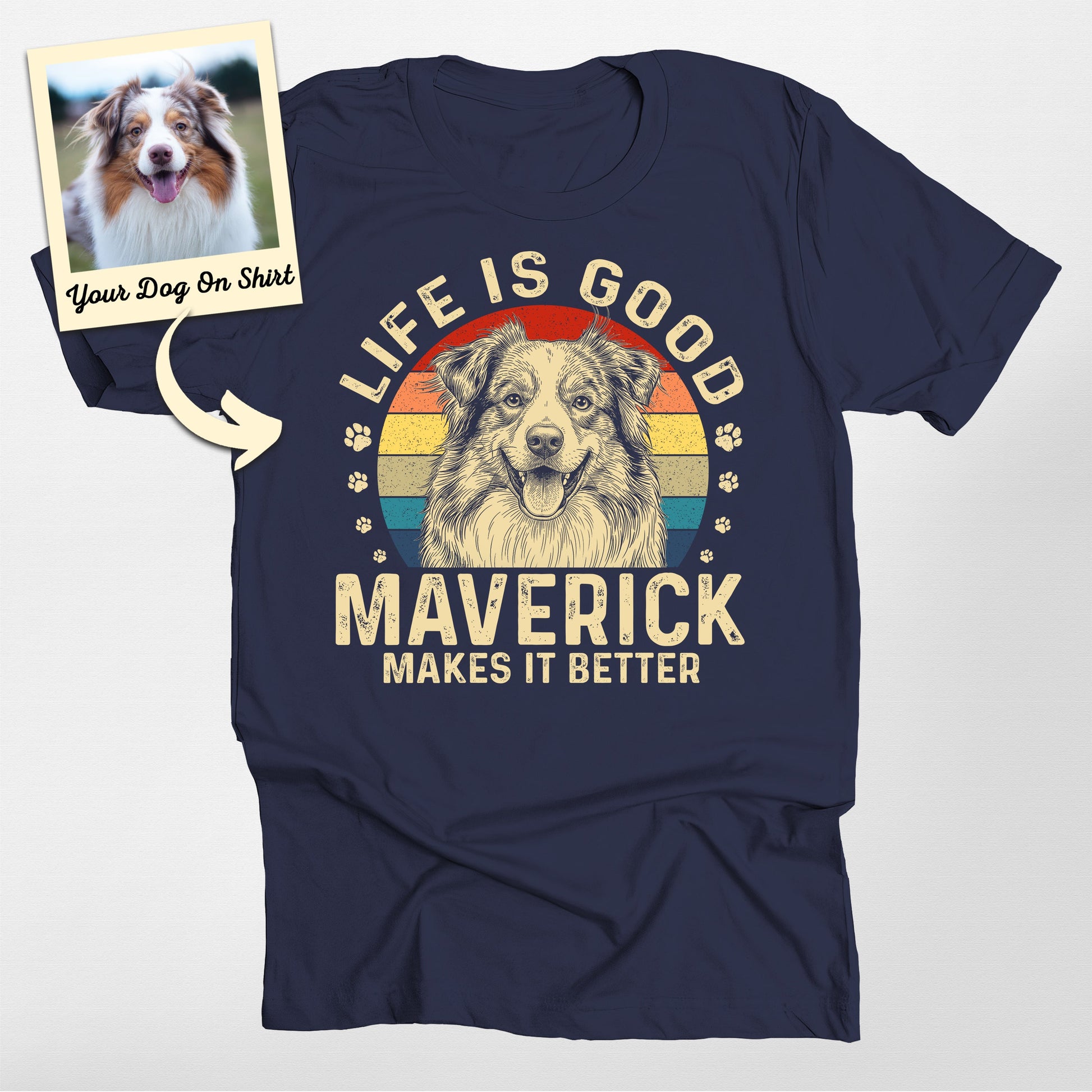 Personalized Australian Shepherd Shirt Life is Goo (view 4)