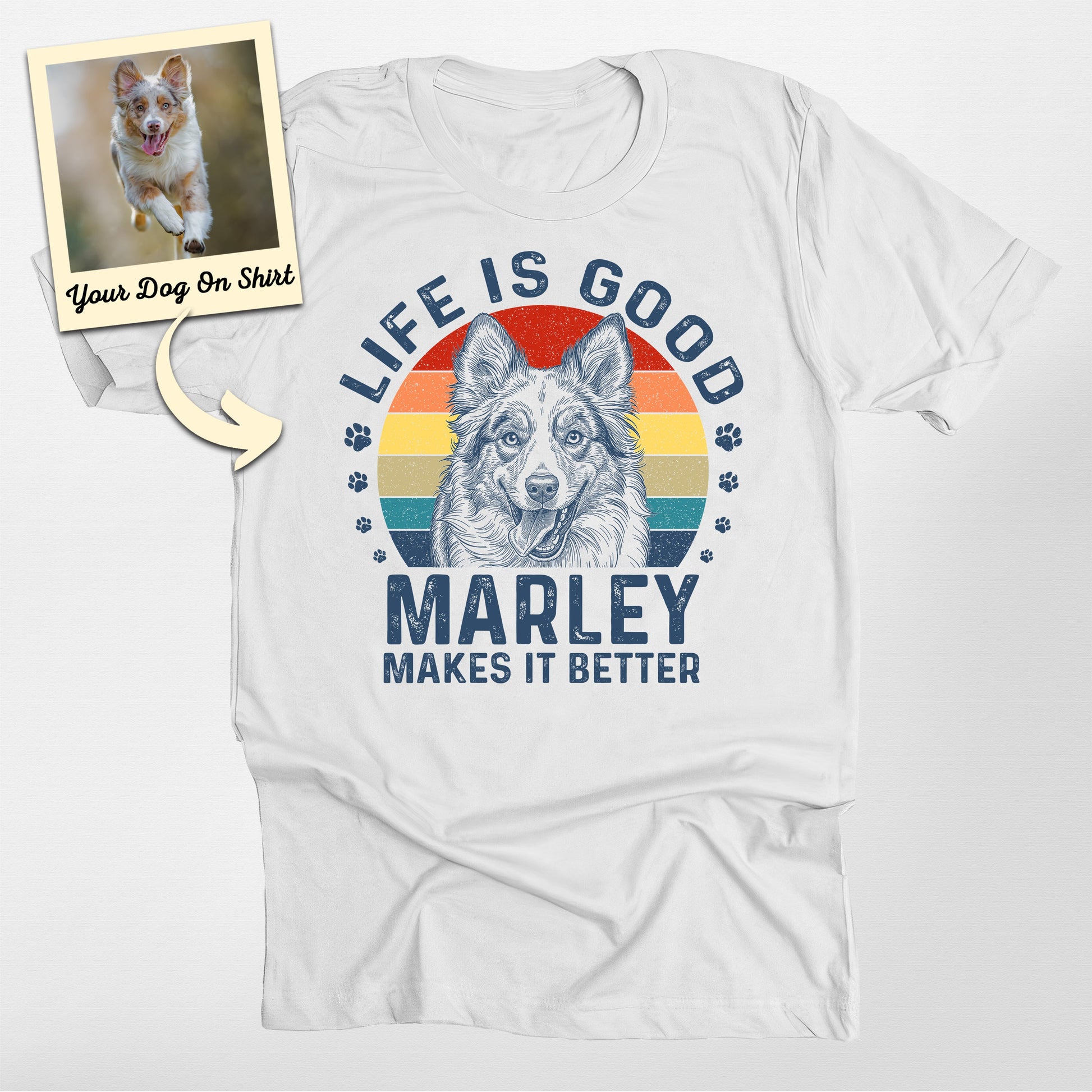 Personalized Australian Shepherd Shirt Life is Goo (view 5)