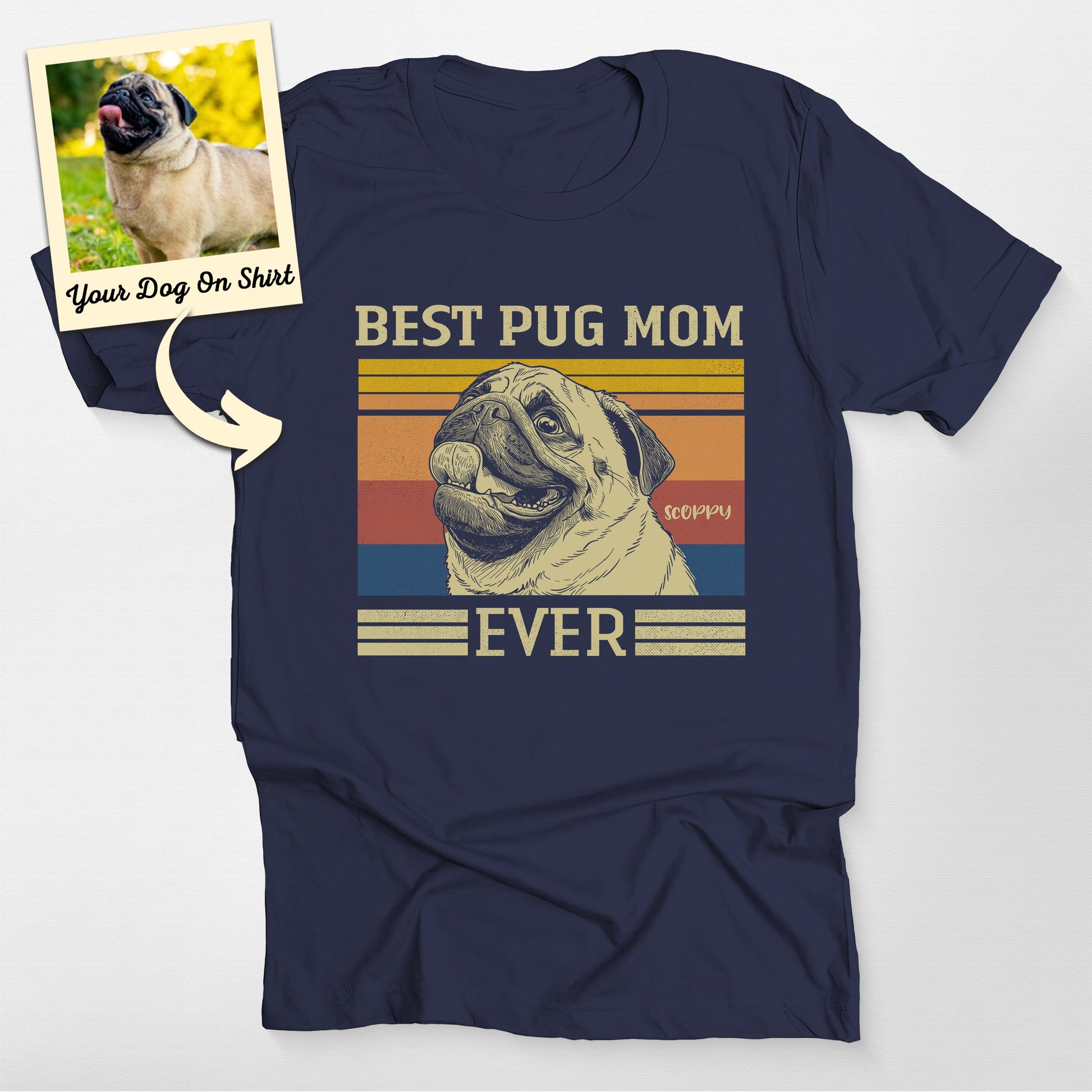 Personalized Best Pug Mom Ever T-Shirt (view 5)