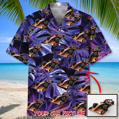 Personalized Car Collection Tropical Hawaiian Shirt, custom shirt gift for men (view 2)