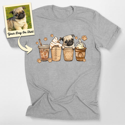 Personalized Cute Pug Coffee T-Shirt