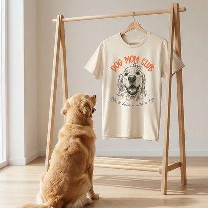 Personalized Dog Mom Club T-Shirt, custom pet portrait gift for pet lovers (view 7)
