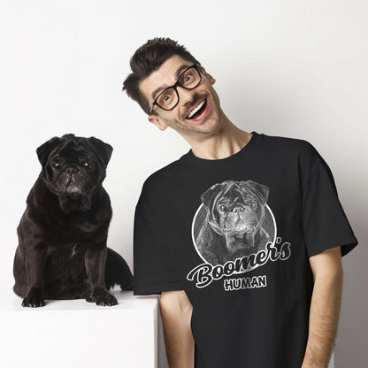 Personalized Dogface Unisex T-Shirt, custom pet portrait gift for pet lovers (view 9)