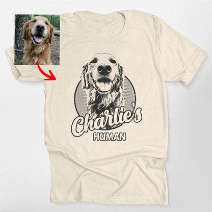 Personalized Dogface Unisex T-Shirt, custom pet portrait gift for pet lovers (view 5)