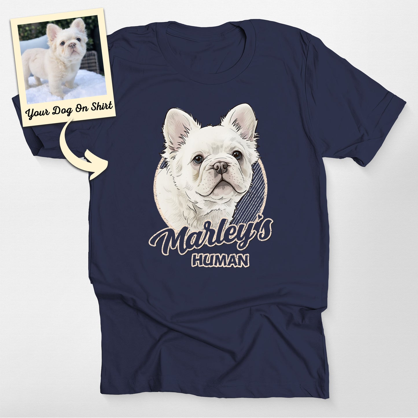 Personalized French Bulldog Shirt Colorful Sketch, custom pet portrait gift for pet lovers (view 9)