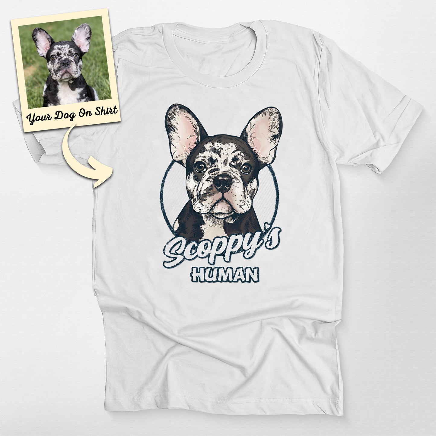 Personalized French Bulldog Shirt Colorful Sketch, custom pet portrait gift for pet lovers (view 10)