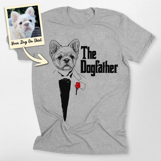 Personalized French Bulldog Shirts the Dogfather B, custom pet portrait gift for pet lovers