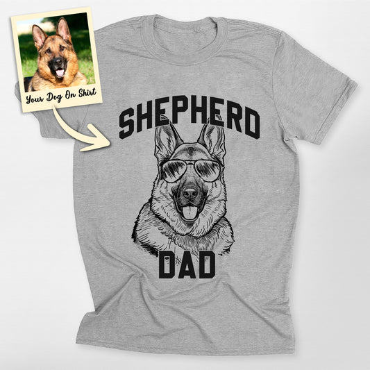 Personalized German Shepherd Dog Shirt Shepherd Da, custom pet portrait gift for pet lovers