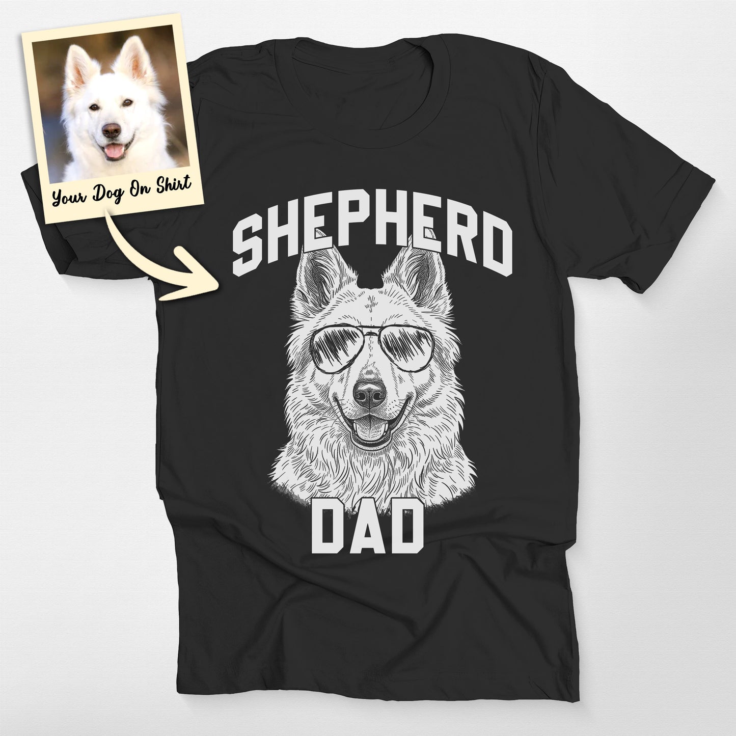 Personalized German Shepherd Dog Shirt Shepherd Da, custom pet portrait gift for pet lovers (view 2)