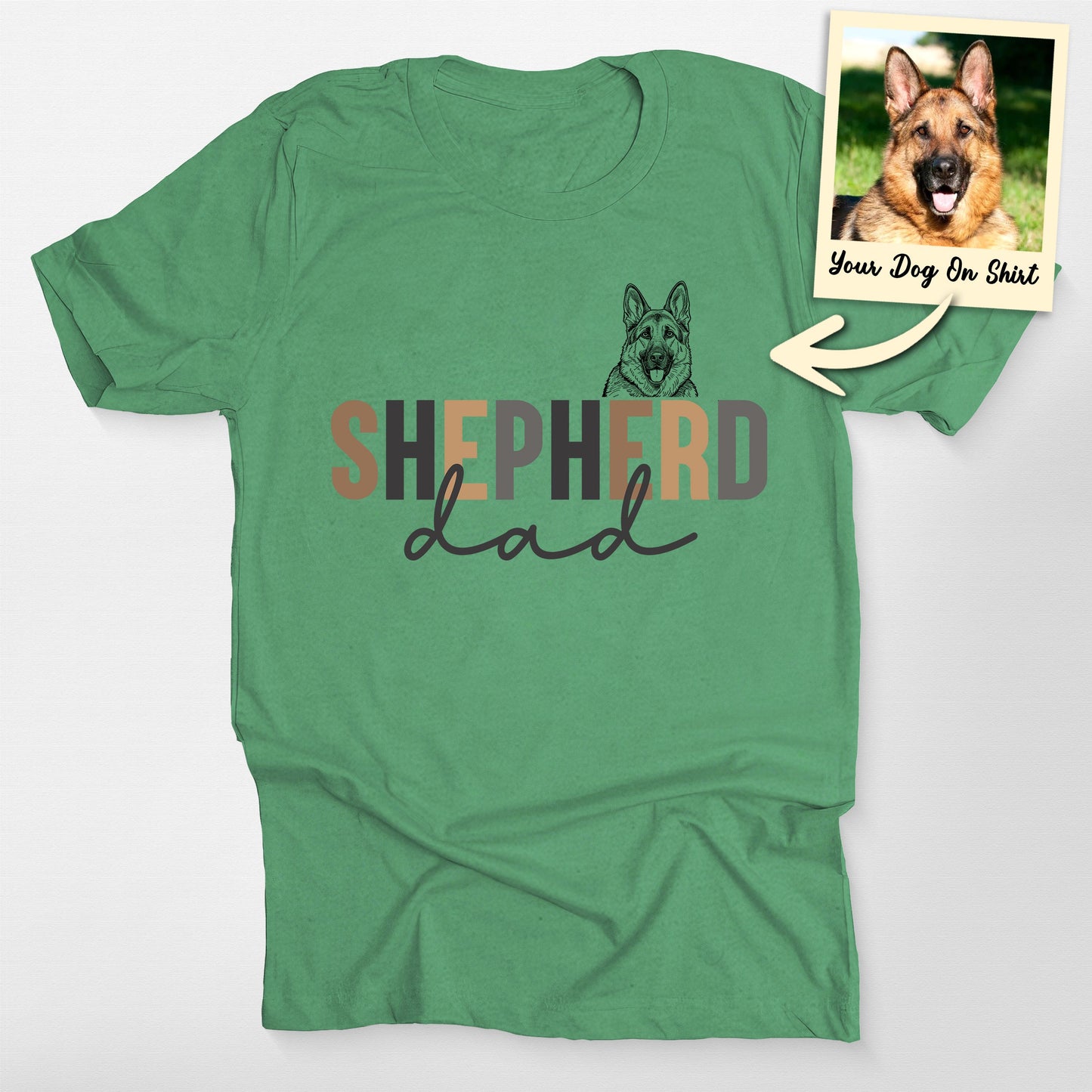 Personalized German Shepherd Dog Shirt Shepherd Da, custom pet portrait gift for pet lovers (view 4)