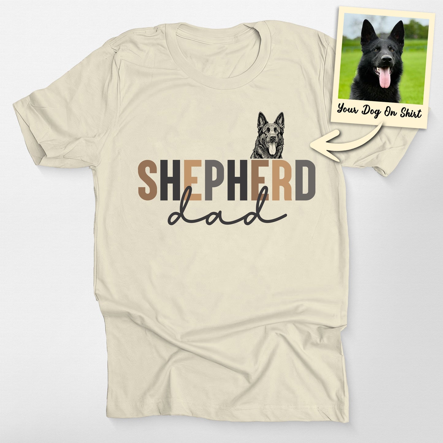 Personalized German Shepherd Dog Shirt Shepherd Da, custom pet portrait gift for pet lovers (view 5)