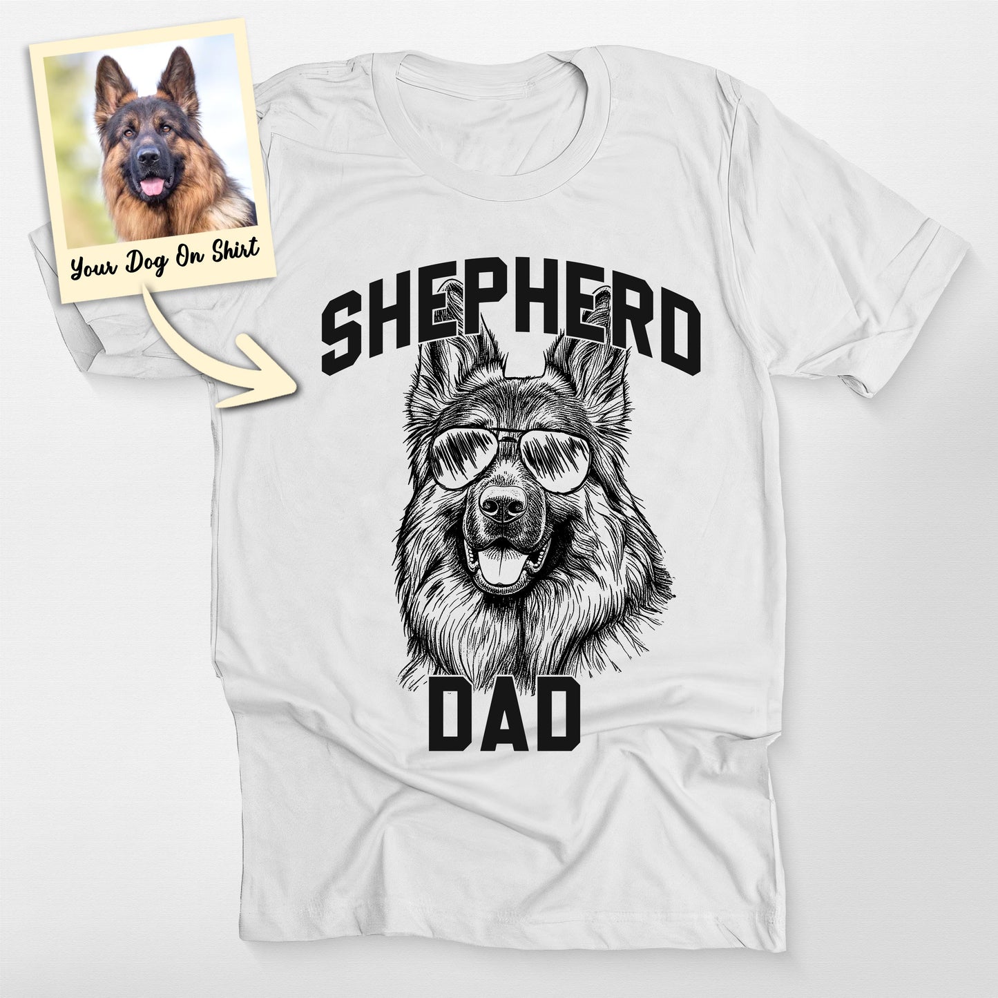 Personalized German Shepherd Dog Shirt Shepherd Da, custom pet portrait gift for pet lovers (view 6)