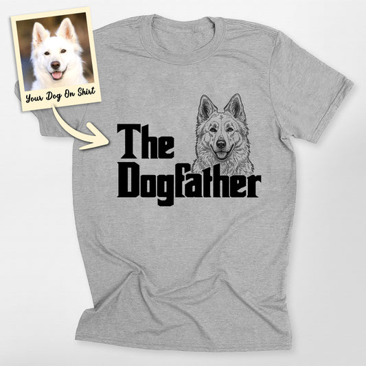 Personalized German Shepherd Dog Shirt the Dogfath, custom pet portrait gift for pet lovers