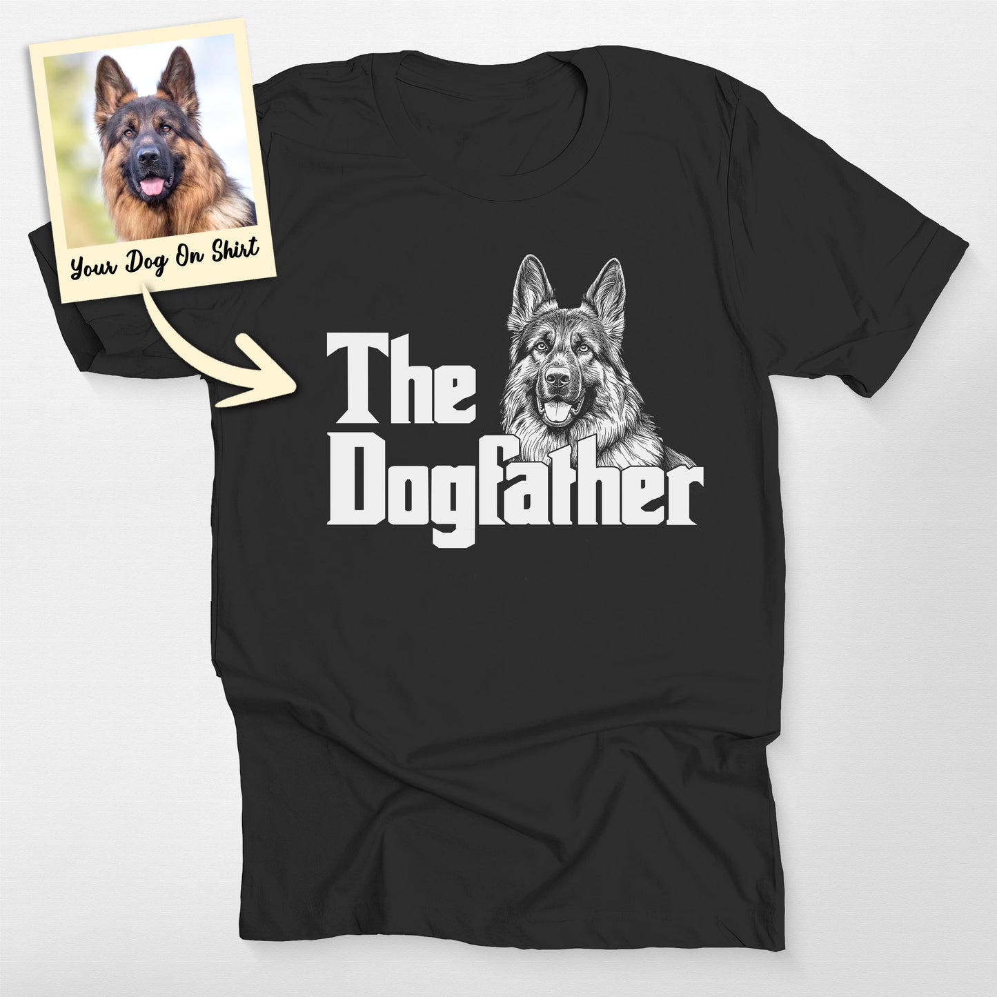 Personalized German Shepherd Dog Shirt the Dogfath, custom pet portrait gift for pet lovers (view 2)