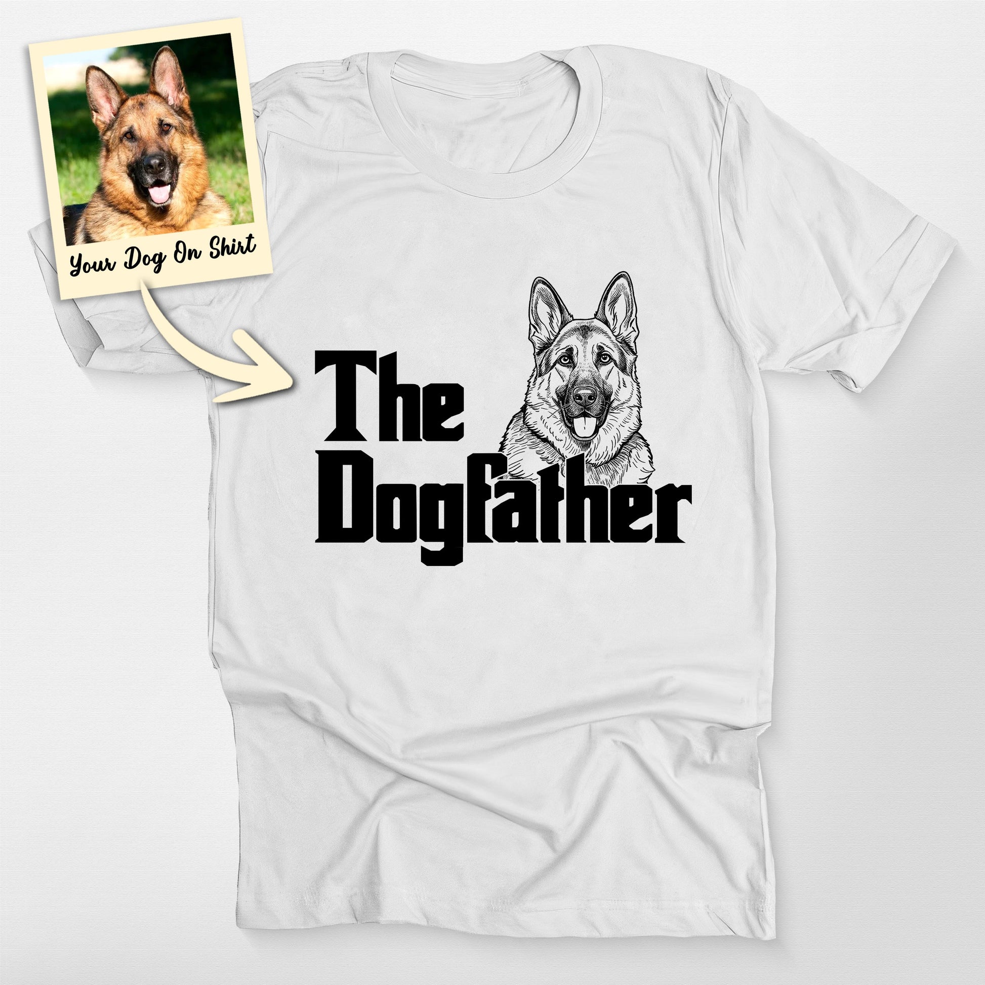 Personalized German Shepherd Dog Shirt the Dogfath, custom pet portrait gift for pet lovers (view 5)